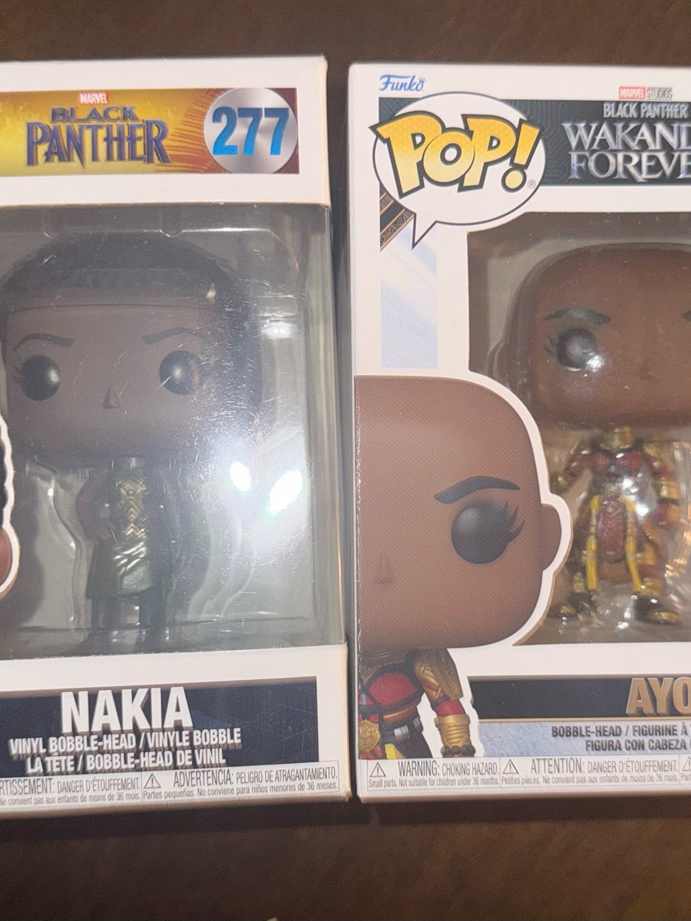 Funko Pop! Disney Black Panther Nakia #277 and Ayo Marvel Collectors Corps #1121